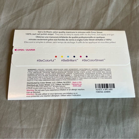 *Exclusive* Color Street: Make a Splash | Rainbow Multicolor Swirl Summer White - Picture 4 of 8